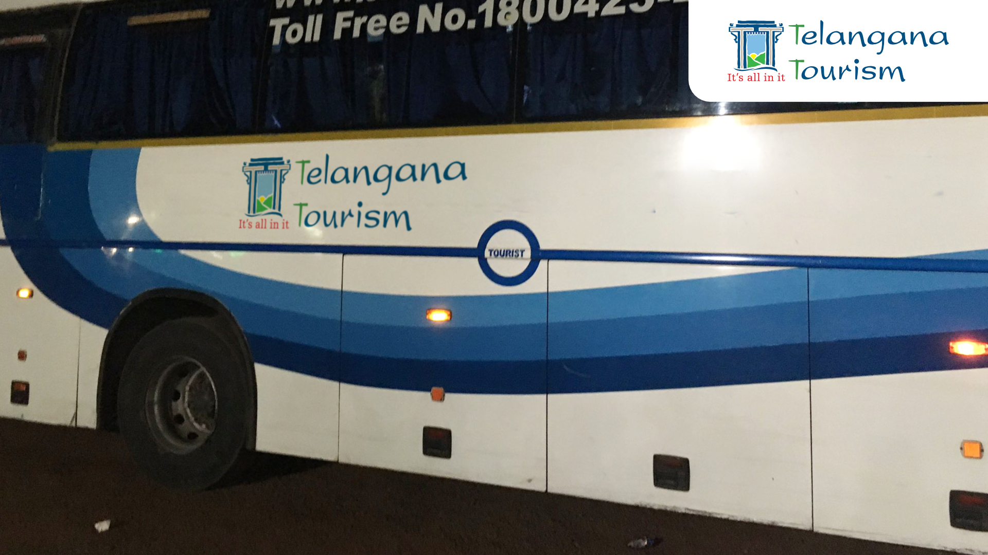 Telangana Tourism wrap on Bus